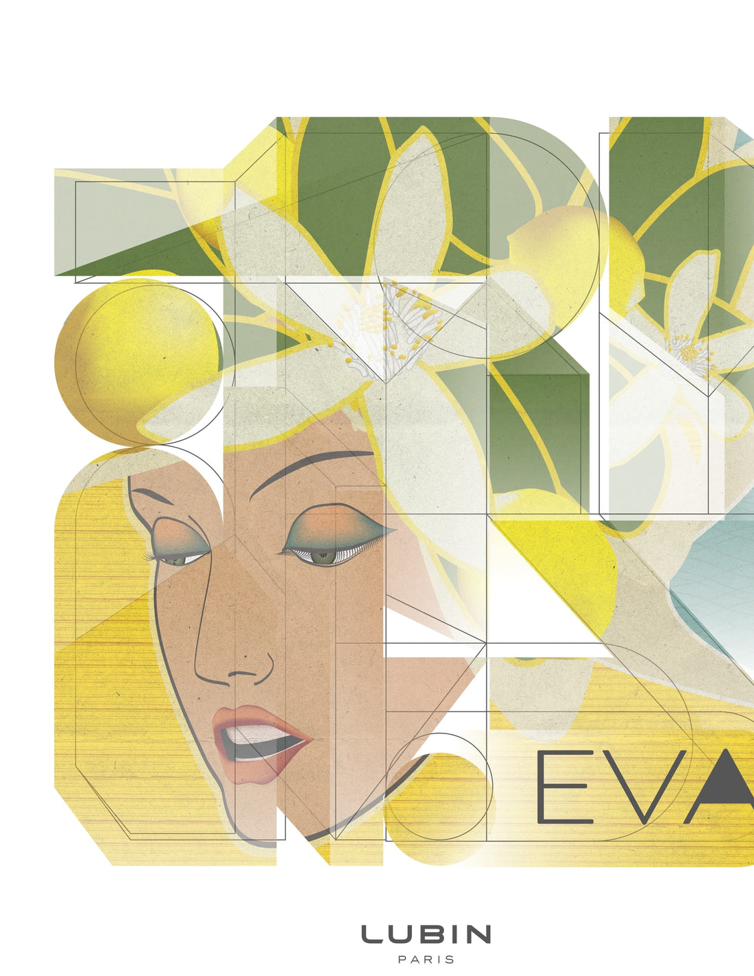 Eva, un visage dans un décor sicilien, illustration