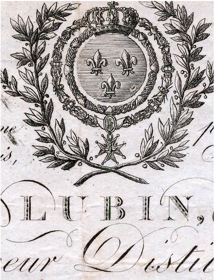 En-tête gravé « Lubin, parfumeur distillateur »