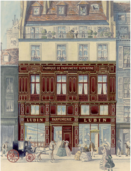 La première boutique Lubin, rue Sainte-Anne à Paris