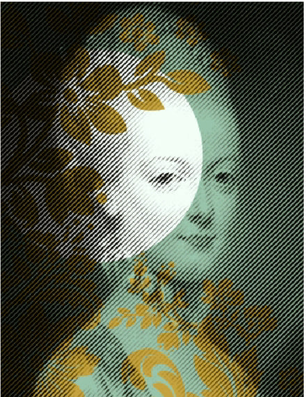 Marie-Antoinette, portrait tramé — visuel Black Jade