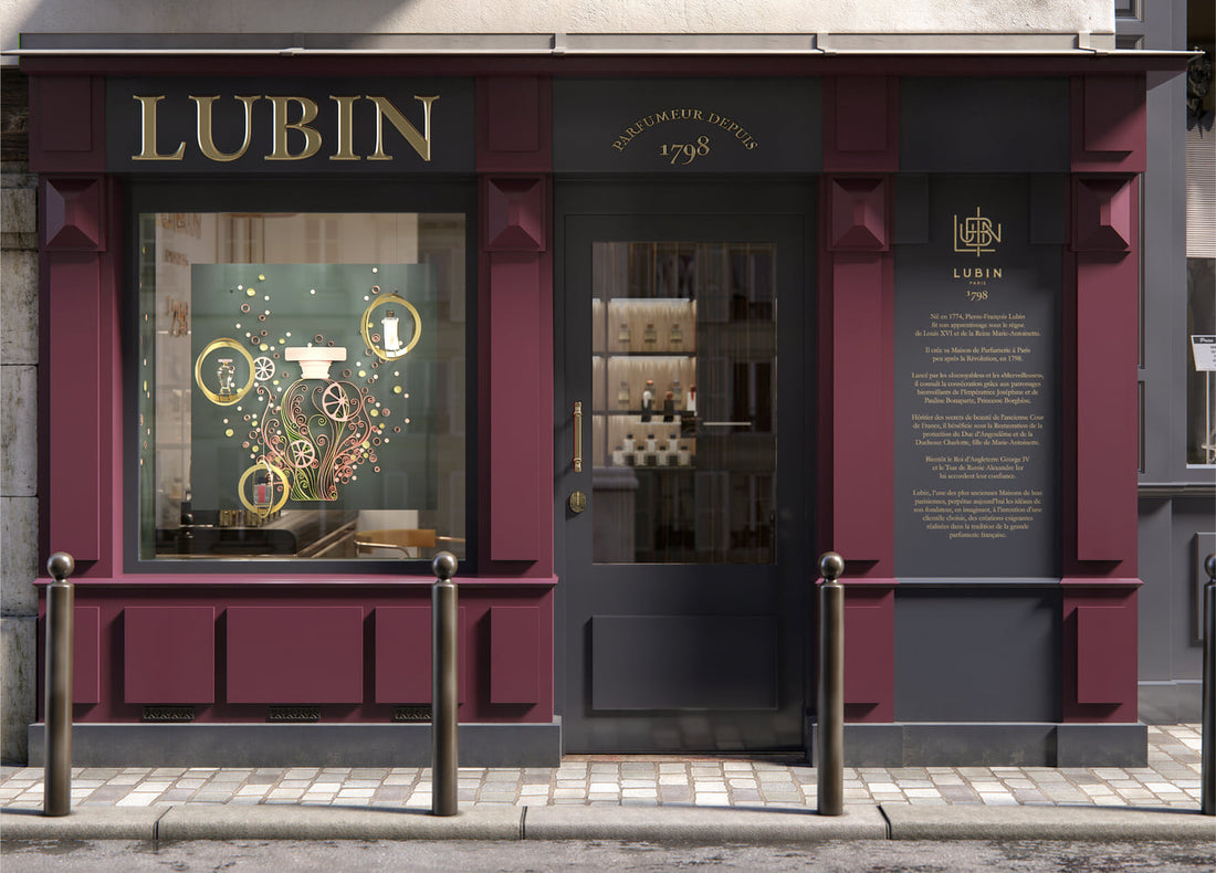 La devanture de la boutique Lubin, 21 rue des Canettes à Paris