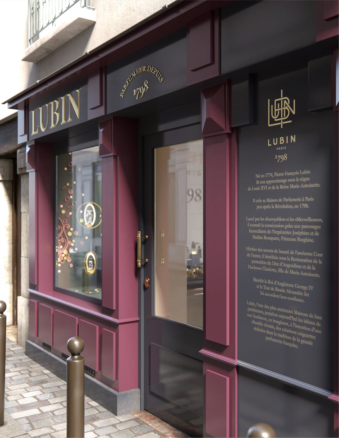 La boutique Lubin vue depuis l’angle de la rue des Canettes