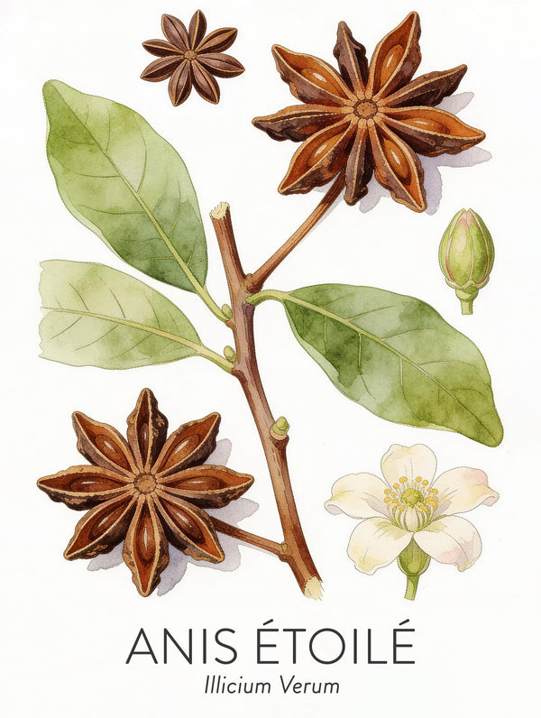 Anis étoilé — planche de l’herbier Lubin