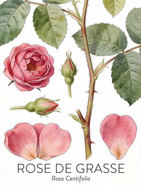 Rose de Grasse — planche de l’herbier Lubin